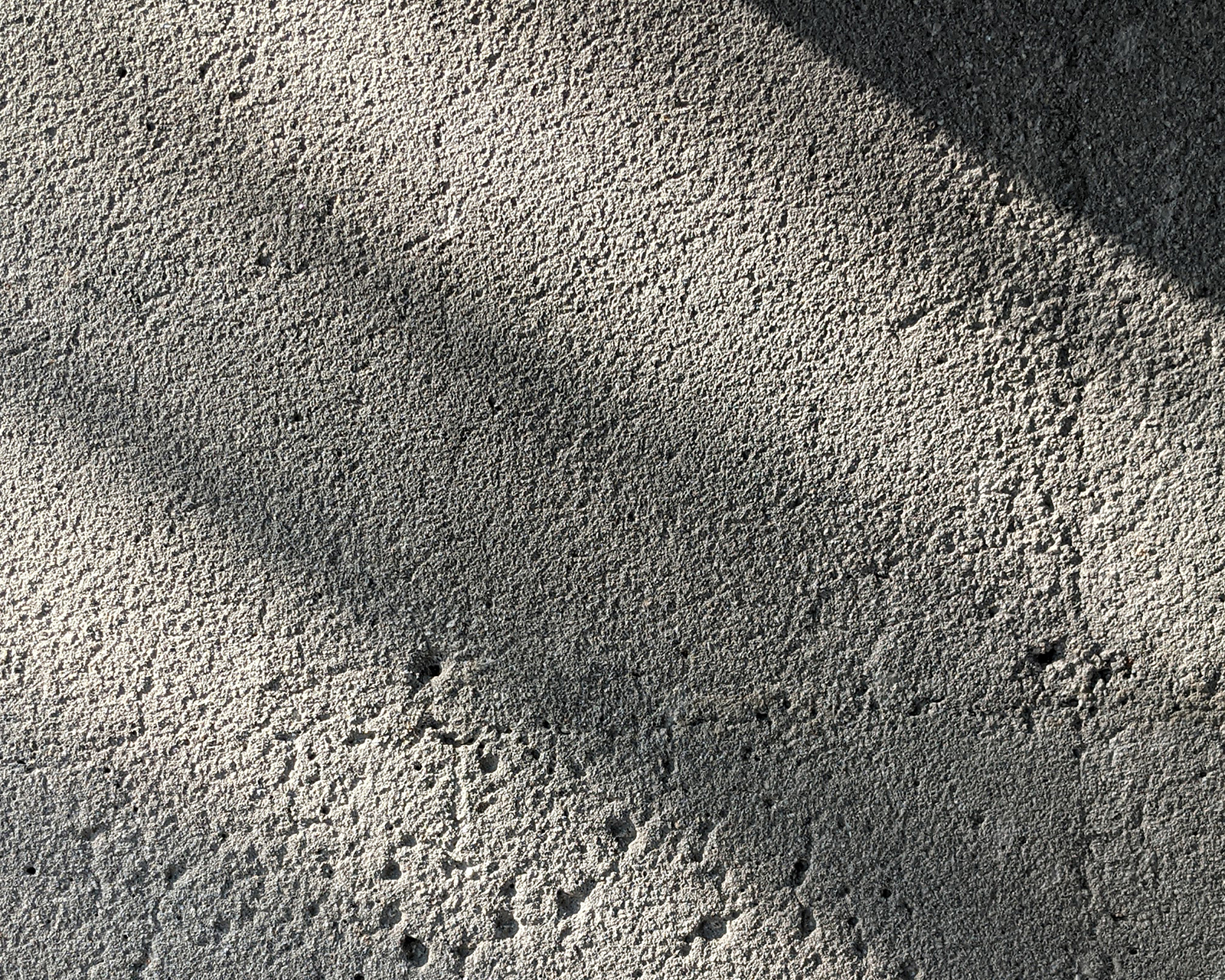 Dappled sunlight washing over a rough textured concrete wall